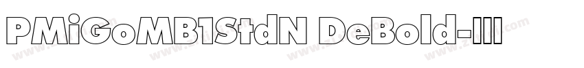 PMiGoMB1StdN DeBold字体转换